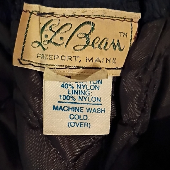 L.L. Bean Vintage Navy Blue Snowpants. Size Large. Nice Long Zippers. - Picture 6 of 11